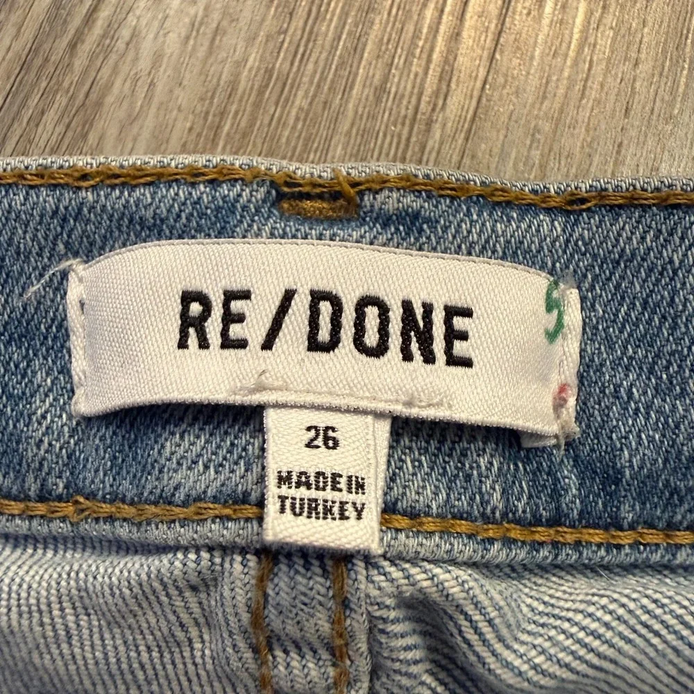 Re/Done Womens 26 90's High Rise Ankle‎ Crop Jeans